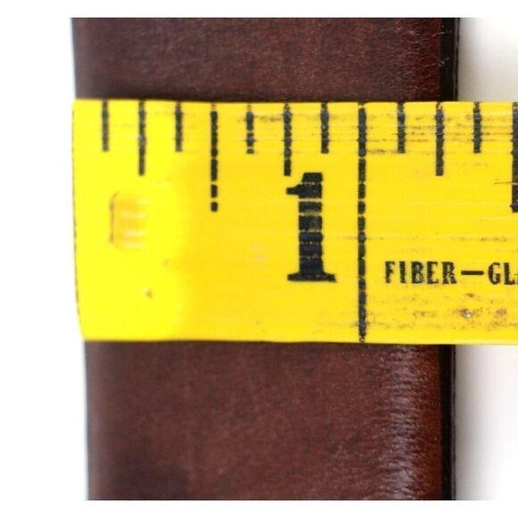 HUGO BOSS BROWN GENUINE LEATHER 1 1/4"Wd CASUAL DRESS MEN'S BELT Sz 34/90 (E31 - Picture 11 of 15